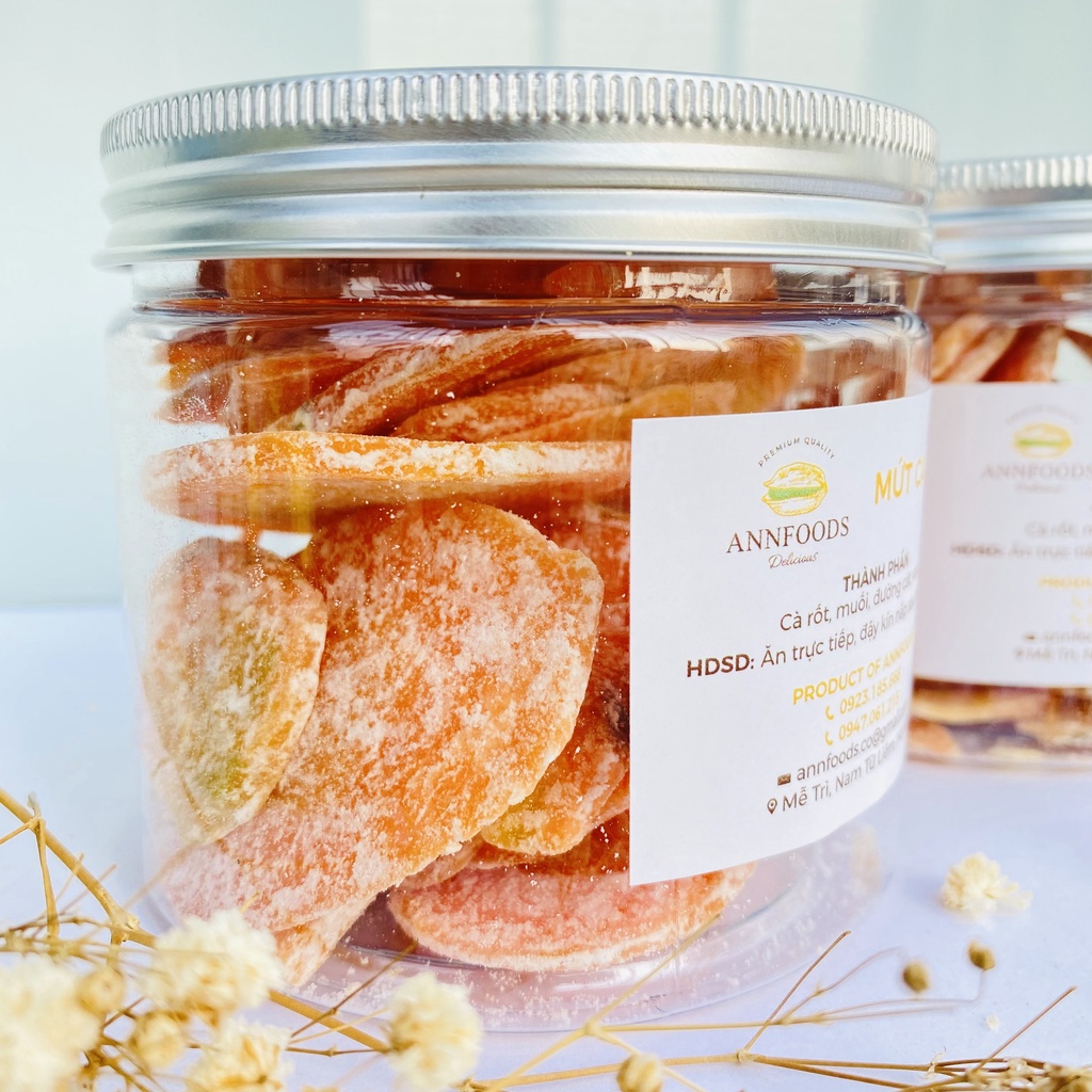 Mứt Cà Rốt Sấy Khô Mứt Cà Rốt Dẻo Siêu Thơm Ngon Nhà Làm Không Chất Bảo Quản - Annfoods