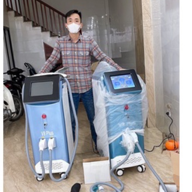 Máy triệt lông laser xoá xăm 2in1 v8 plus chính hãng