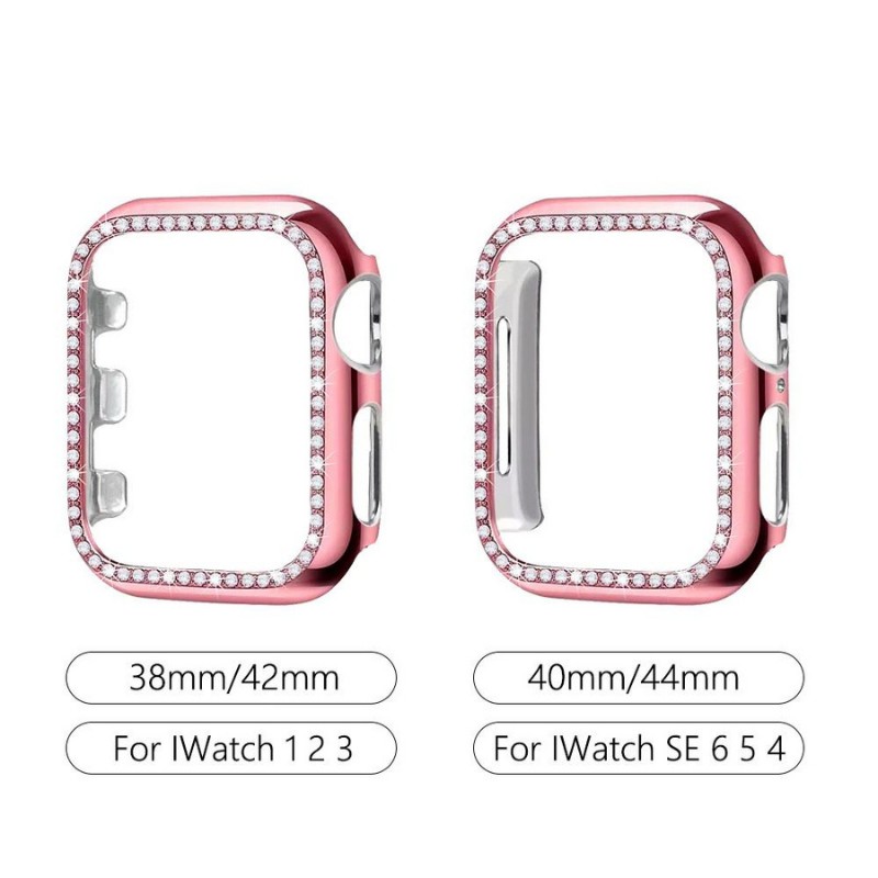 Ốp Bảo Vệ Màn Hình Apple Watch Đính Đá Không Rỉ Chống Va Đập Trầy Xước Bể Vỡ Màn Hình 38mm 42mm 40mm 44mm