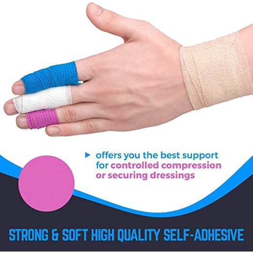 Cuộn băng quấn tập thể thao bảo vệ cơ khớp cỡ 2.5cm*4.5m/5cm*4.5m