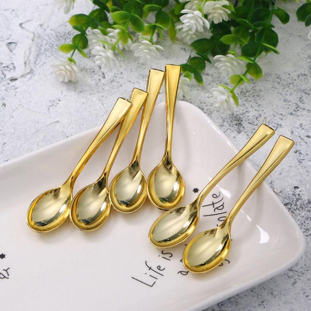 Bộ 24 Muỗng Ăn Mini Dùng Cho Các Bữa Tiệc / Cắm Trại|Muỗng Ăn Tráng Miệng Bằng Thép Không Gỉ Chất Lượng Cao