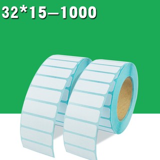 32 * 15mm 1000 cái / cuộn Mã vạch Nhãn chống nước Nhãn dán tự dính nhiệt