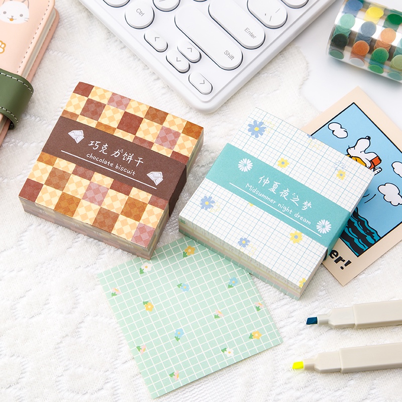 Set 200 Tờ Giấy Note Thiết Kế Đơn Giản Đáng Yêu Dành Cho Học Sinh