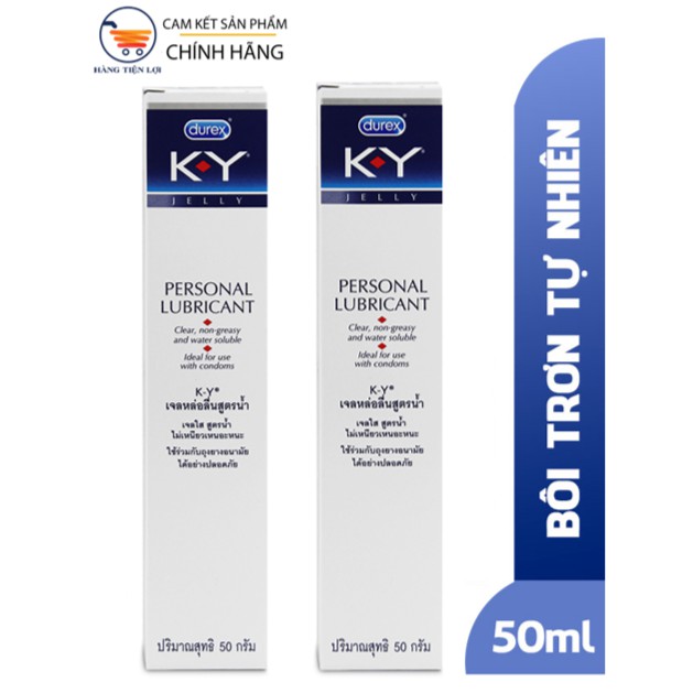 Bộ 2 Gel Bôi Trơn Durex K-Y Jelly 50g - Cam Kết chính hãng