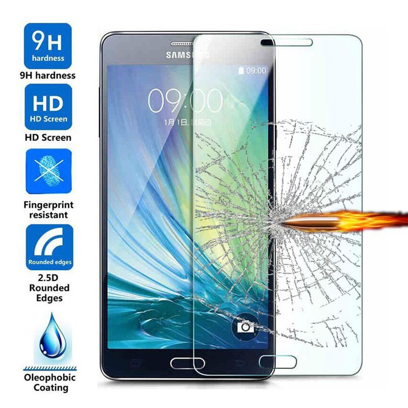 Kính cường lực 2.5D bảo vệ màn hình cho điện thoại Samsung S7 Edge S8 Plus S9 S10 Lite S10 E A3 2016 A5 2017 A7 A8 2018