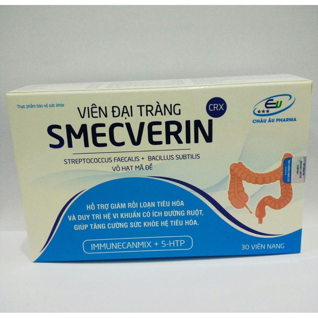 VIÊN ĐẠI TRÀNG SMECVERIN - VIÊM ĐẠI TRÀNG CO THẮT - HỘI CHỨNG RUỘT KÍCH THÍCH - TOTTRI - COBUTRI - TRÀNG PHỤC LINH PLUS