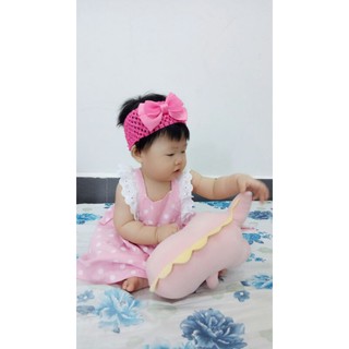 Váy cánh tiên chấm bi hồng