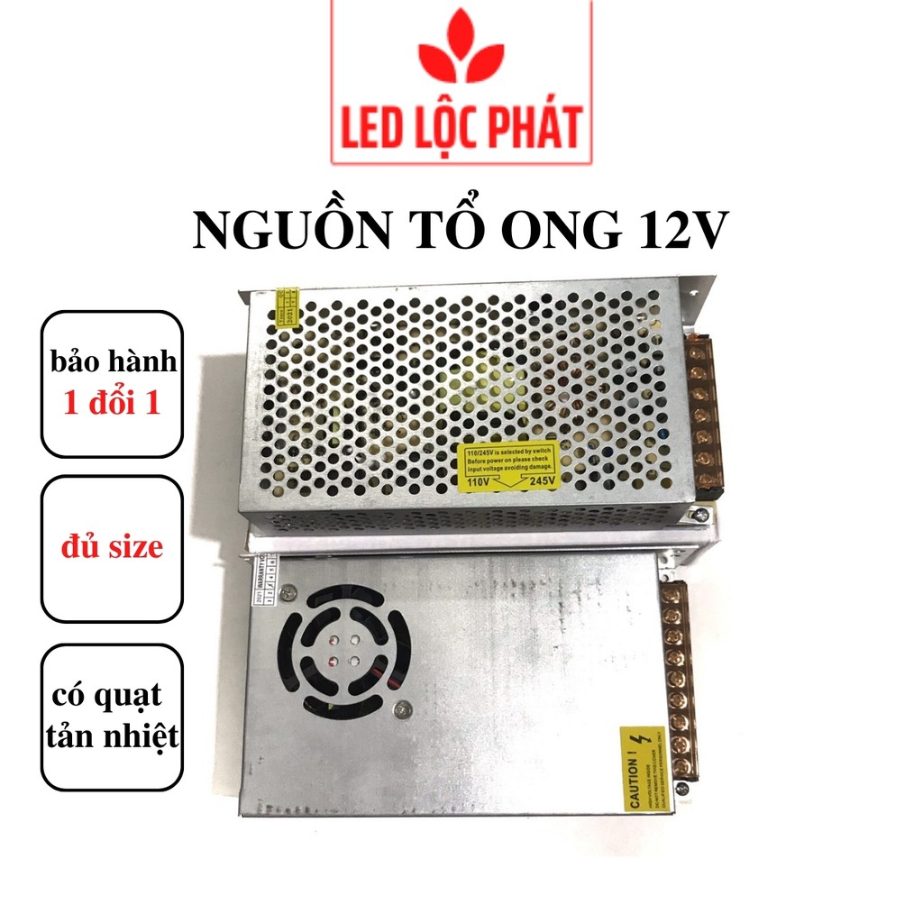 Nguồn tổ ong 12v 5a 10a 15a 20a 30a 40a, bộ chuyển đổi nguồn điện 220v sang 12v