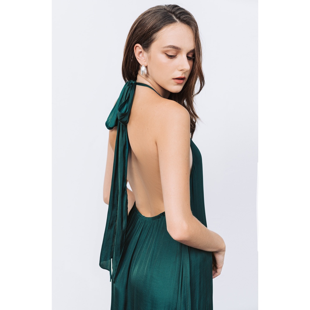 Đầm Maxi VIENNE TRAN Cổ Yếm O63M22H001