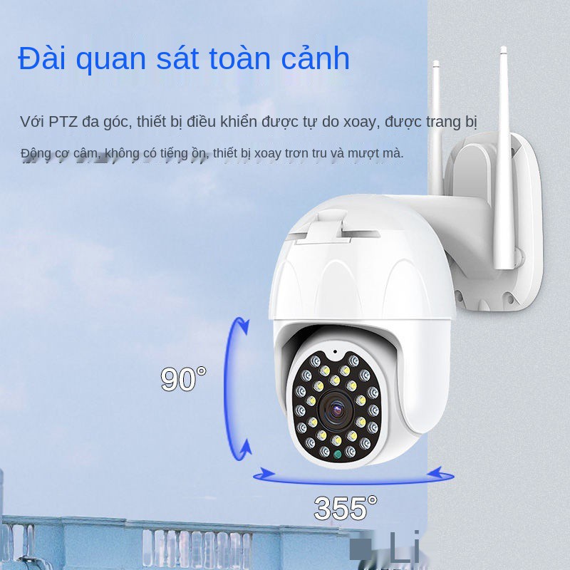 ✼Xem qua điện thoại di động WiFi giám sát điều khiển từ xa Camera quan sát 4G không thấm nước hình cầu ngoài trời xoay 3