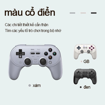 8Bitdo Pro 2 Bluetooth gamepad ưu tú điện thoại di động không dây hơi, Android Apple Universal NS Switch / Lite PC