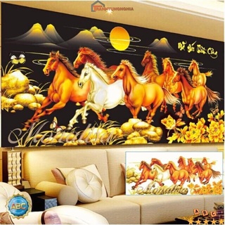 Tranh đính đá, tranh thêu chữ thập mã đáo thành công nền đen LV186 LV439 LV440 LV3123 LV3359 LV3441