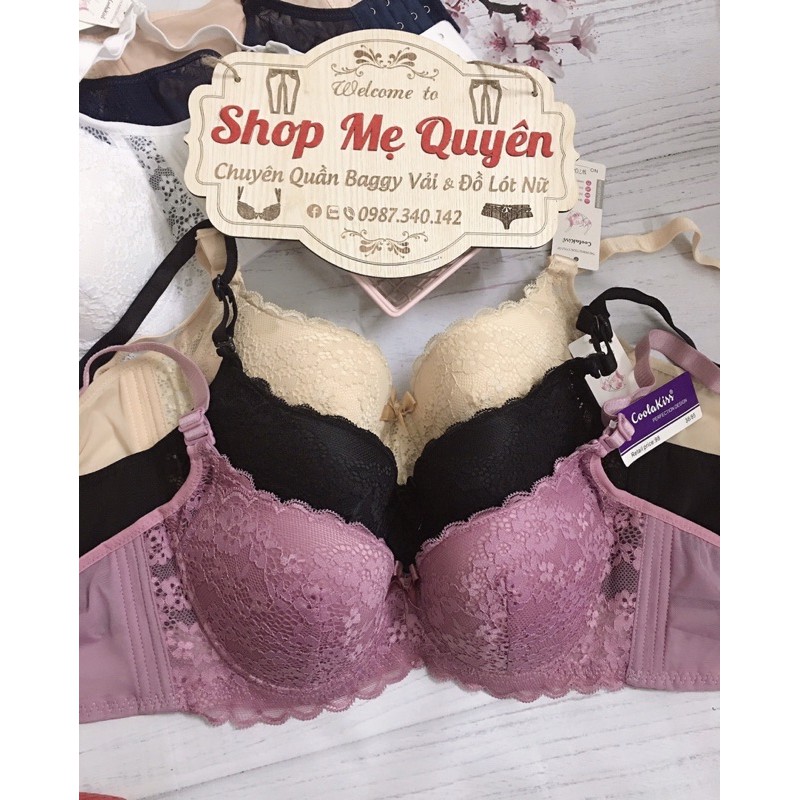 Áo lót ren hoa nhí mút mỏng có gọng- thiết kế mút lót chân ngực chống chảy xệ