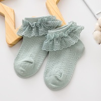 Vớ Cotton Mềm Phối Ren Thoáng Khí Thời Trang Xuân Hè Cho Bé Gái