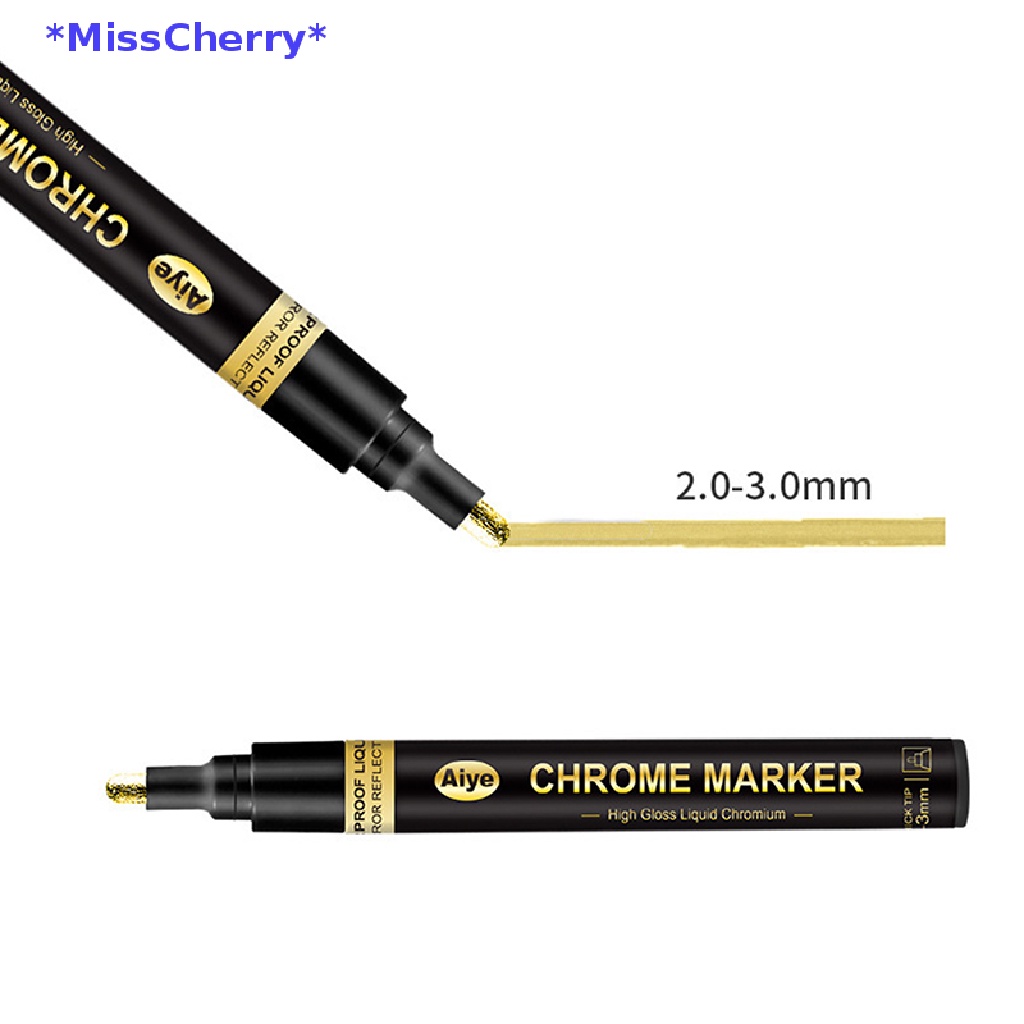 1 Bút Đánh Dấu Tráng Gương Kim Loại Mạ Chrome 0.7-3 MM Mới
