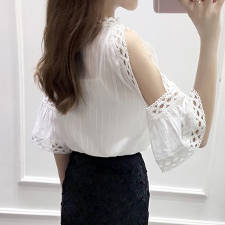 Phụ kiện 9.9 gắn góc tường chuyên dụng♀set áo kiểu trễ vai phối chân váy ren xinh xắn cho nữ