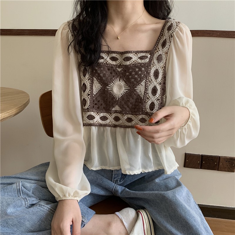 Áo dáng ngắn croptop Thổ Cẩm Len 2 màu| 11 HIN