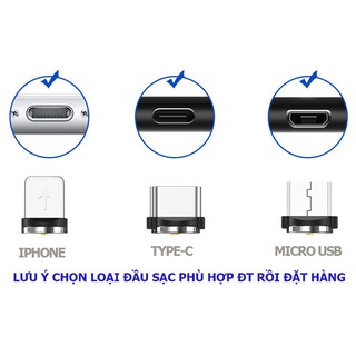 FREESHIPTỪ 50K_1 đầu sạc nam châm-IP,micro USB,Type C