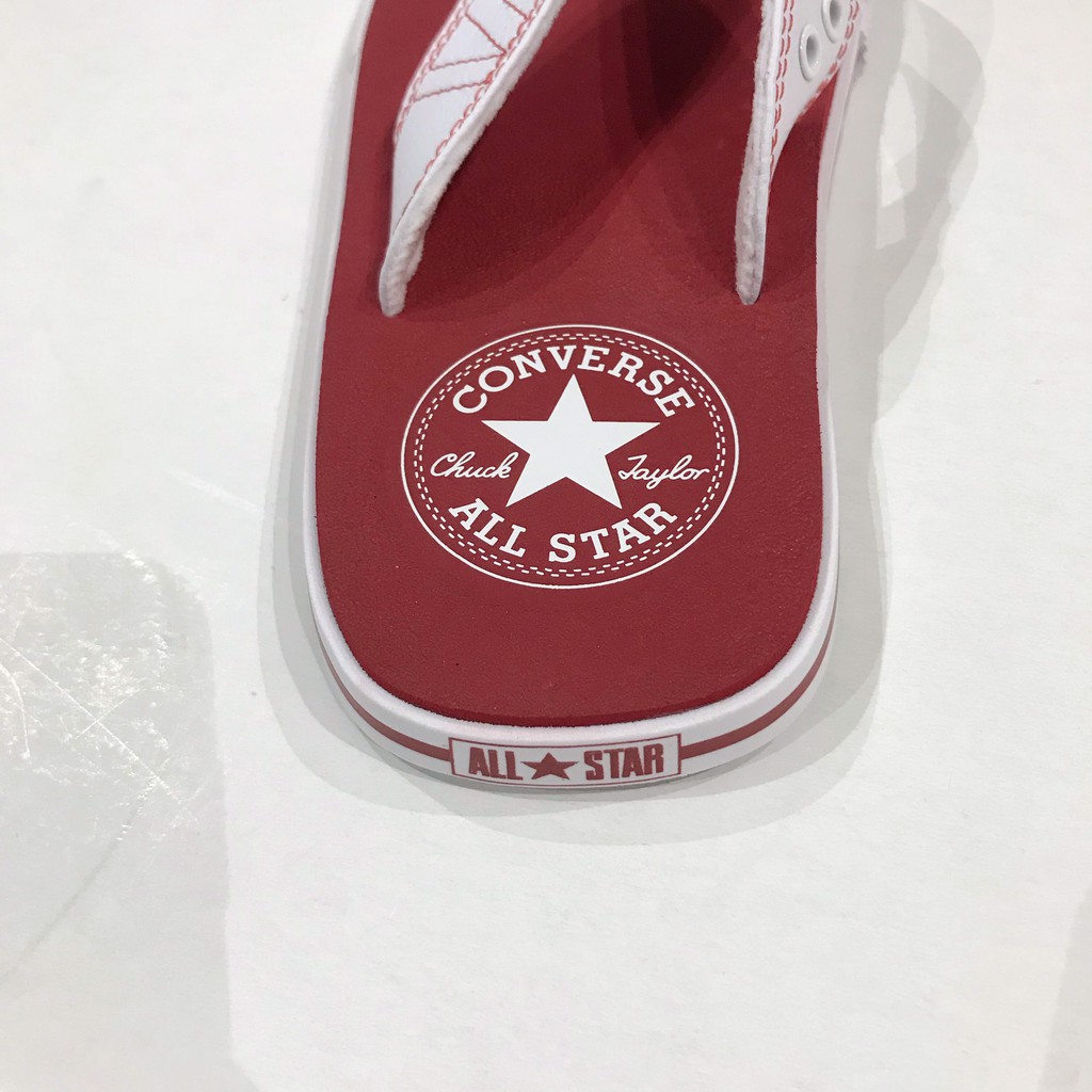 New - Dép Converse đỏ quai trắng
