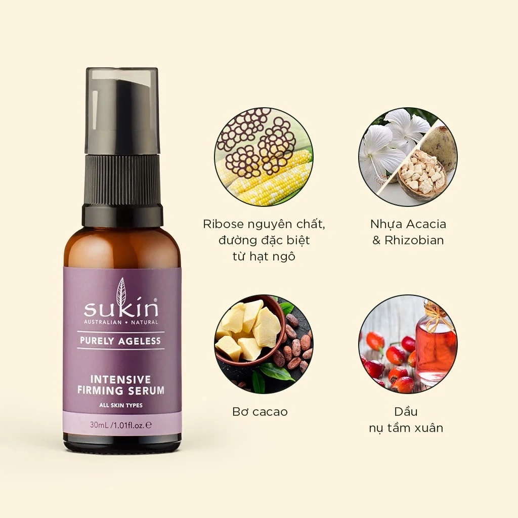 Serum Săn Chắc Da Sukin Purely Ageless Intensive Firming Serum 30ml