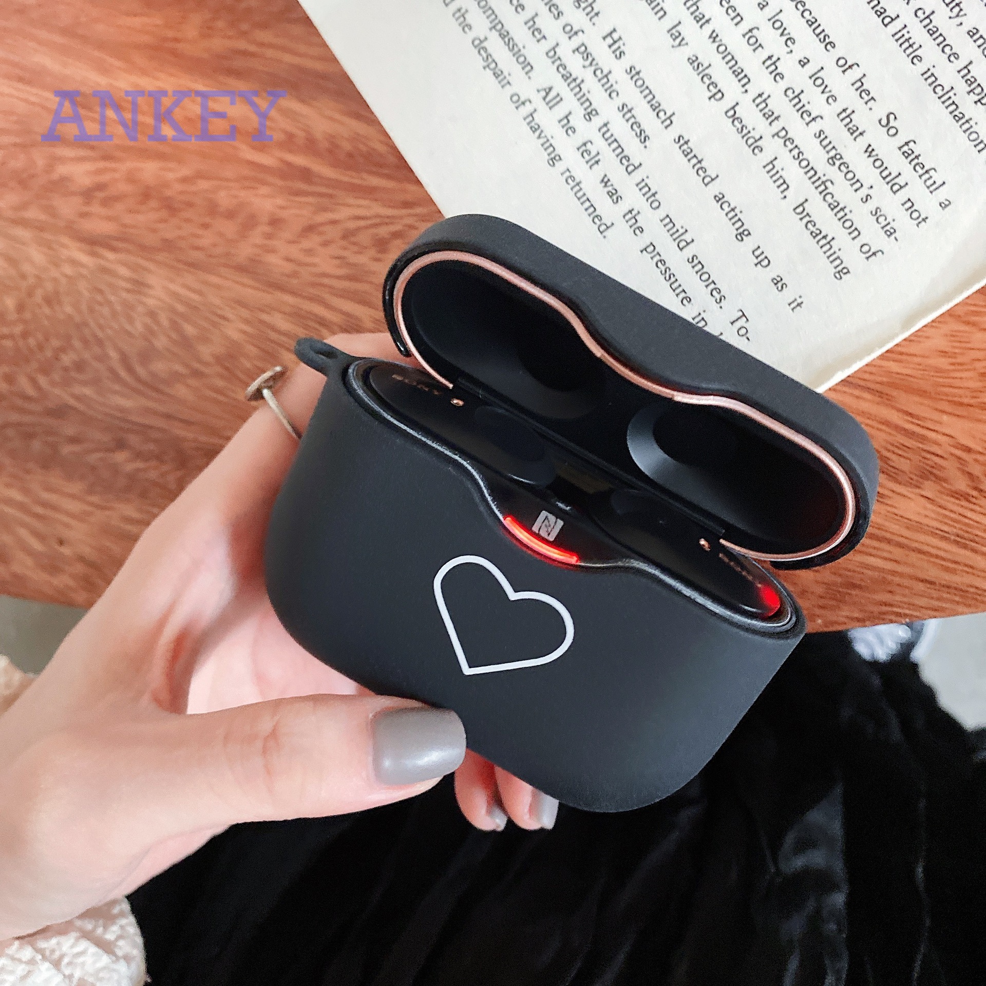 Sony WF-1000XM3 WF-SP800N Case Heart Lovely Plastic Cover for Wireless Bluetooth Earphone Shockproof PC Hard Case Headphone Box
