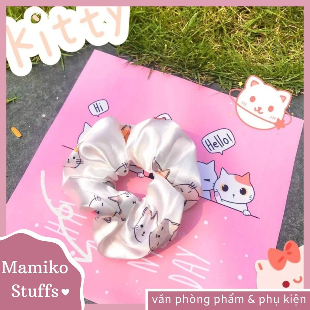 DÂY BUỘC TÓC, DÂY CỘT TÓC SCRUNCHIES KITTY