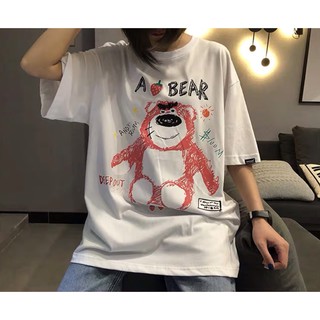 Áo Thun Tay Lỡ STREETGANG IN HÌNH GẤU A 🍓 BEAR Unisex - FREESIZE