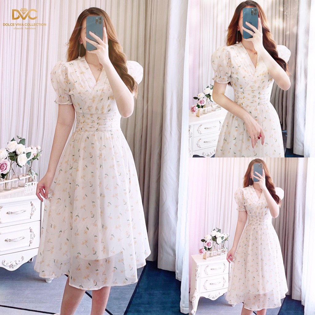 [Mã FAGREEN1505 giảm tới 30K đơn 99K] Váy xòe thiết kế V1916 - Đẹp Shop DVC (Kèm ảnh thật trải sàn do shop tự chụp)