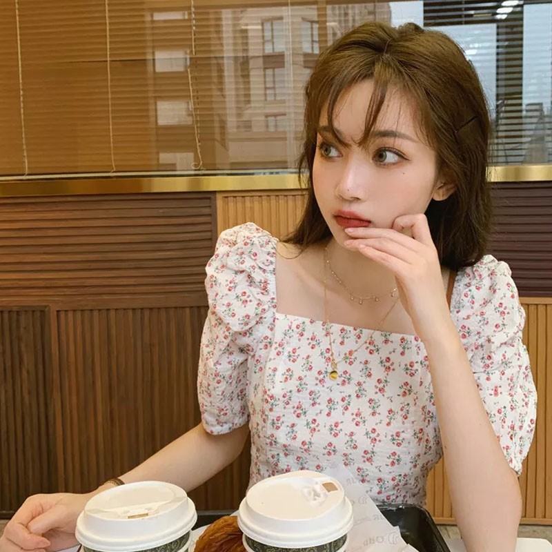 Váy Hoa Nhí Trắng ⚡️ẢNH THẬT⚡️ Đầm Dáng Xinh Chào Hè