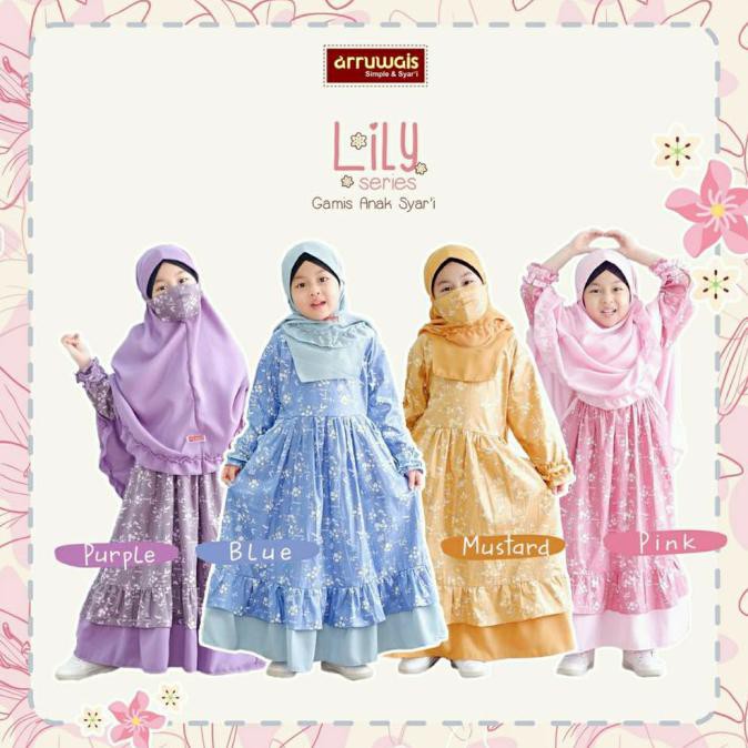 (Hàng Mới Về) Khẩu Trang Gamis Girls Lily Series Arruwais Free