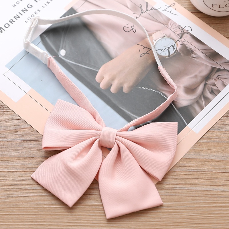 Nơ đồng phục nữ sinh Nhật Bản thời trang công sở màu đen xinh xắn cho nữ