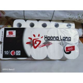 Giấy vệ sinh không lõi Hoàng Long (10 cuộn)