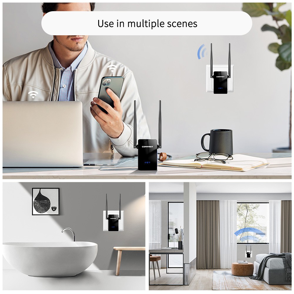 Ăng ten Wifi Comfast CF-WR302S 300mbps 2*10dBi | BigBuy360 - bigbuy360.vn