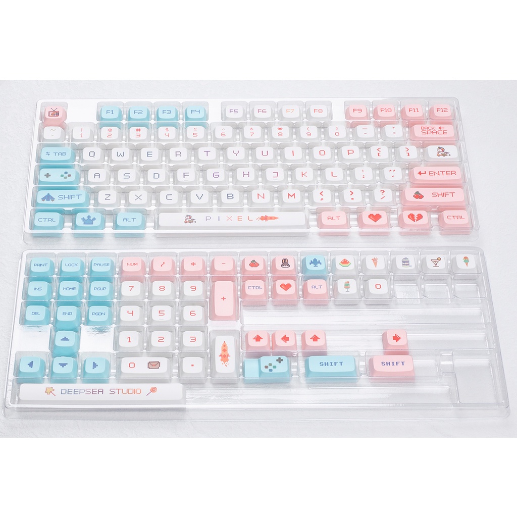 125 phím Pixel Wars Keycaps XDA Cấu hình retro Anime PBT DYE SUB Bàn phím cơ học Keycap