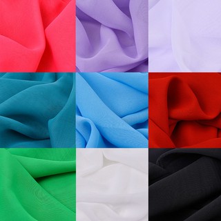 Vải chiffon màu trơn chuyên dụng trang trí quần áo