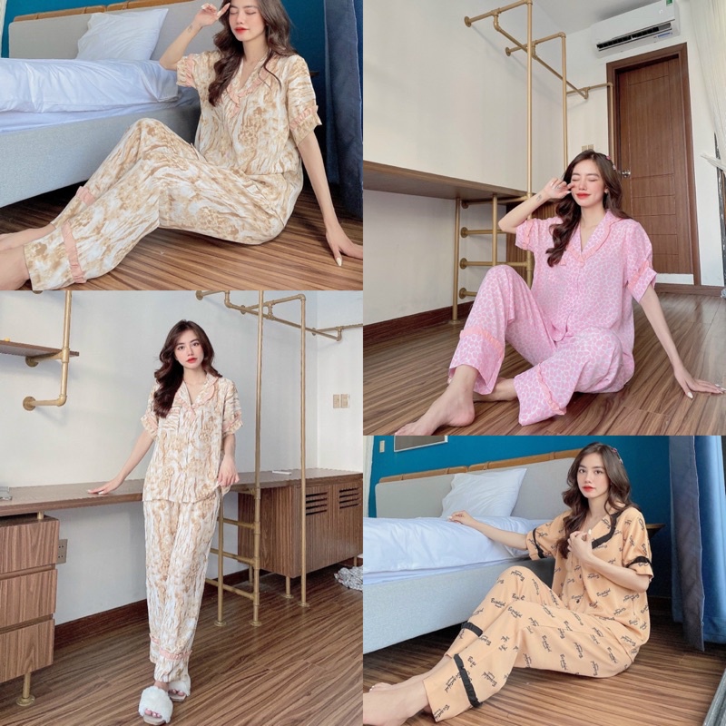 Đồ bộ Pijama Bigsize chất vải độ bộ Mango cao cấp, Áo tay ngắn quần dài kiểu đồ mặc ở nhà