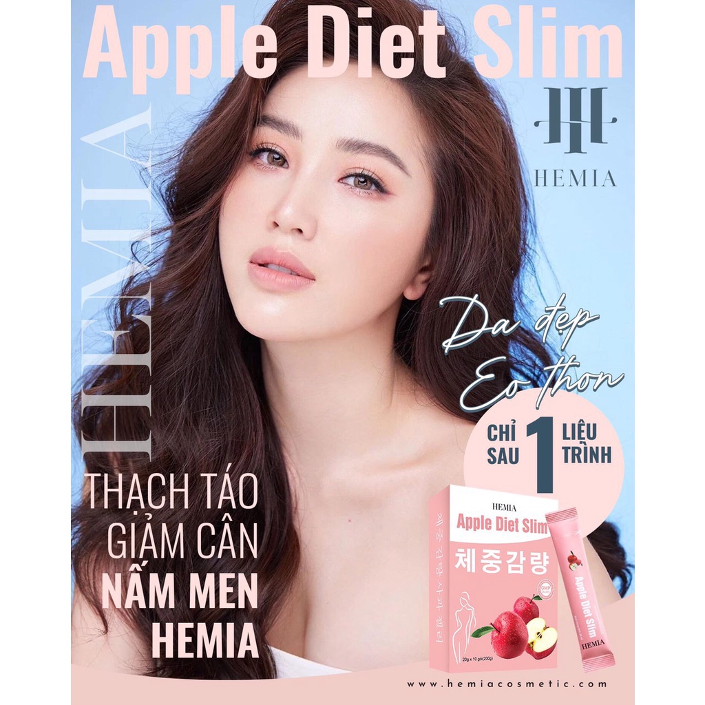 Thạch táo giảm cân Hemia Hàn Quốc giảm béo, giảm cân, giữ dáng, đẹp da thumbnail
