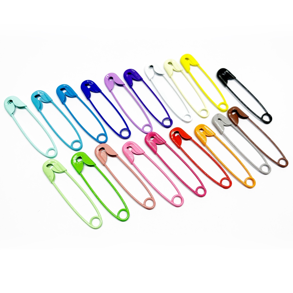 Set 50 ghim cài bằng thép không gỉ cỡ lớn nhiều màu sắc dùng may vá thủ công