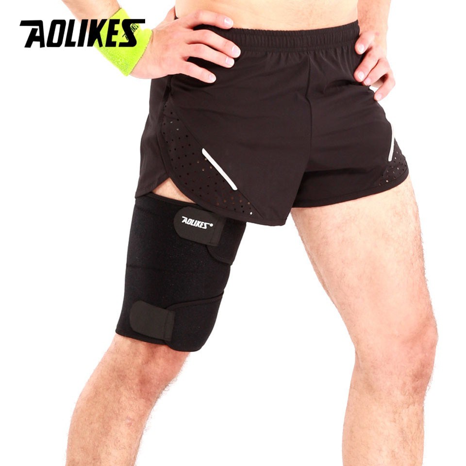 Đai bó bảo vệ cơ đùi AOLIKES A-7956 hỗ trợ chấn thương căng cơ khi chơi thể thao sport thigh support