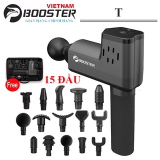 15 ĐẦU MASSAGE - BOOSTER T  - Súng Massage Gun Thư Giãn Cơ Bắp Trị Liệu Đau Nhức Mỏi Công Suất 126W - 6 Đầu