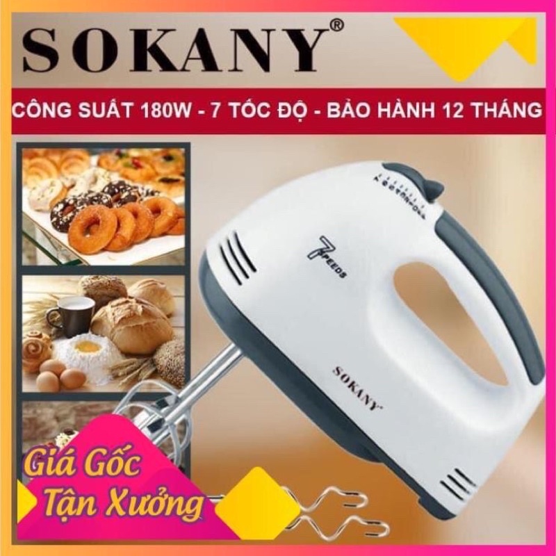 Máy đánh trứng SOKANY cầm tay 7 tốc độ- hàng chính hãng, chất lượng cao