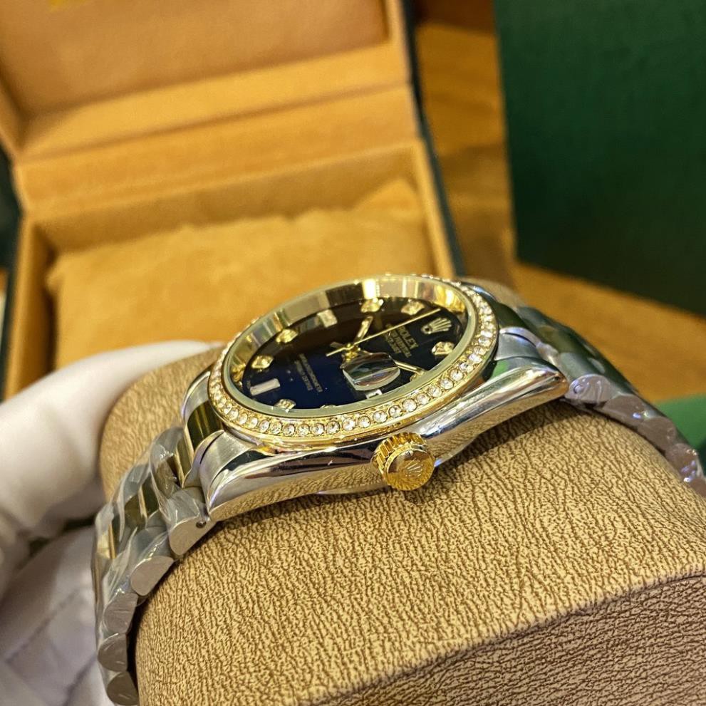 Đồng hồ nam Rolex 38mm, mặt tròn đính đá cao cấp DH501 MTP-STORE