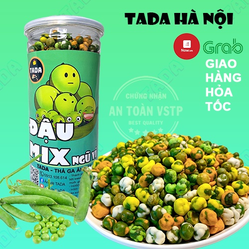 Đậu Hà Lan mix 5 vị thơm ngon, đậu hà lan ngũ vị 450g TADA, đồ ăn vặt Hà Nội