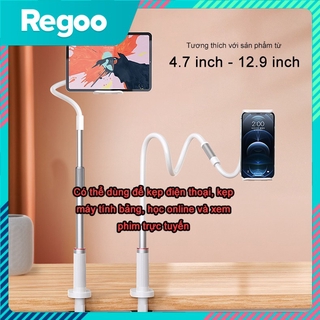 Giá đỡ kẹp Ipad máy tính bảng điện thoại xoay 360 độ trên bàn giường tiện lợi Regoo PH01