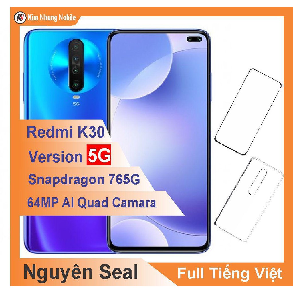 Điện Thoại Xiaomi Redmi K30 64GB Ram 6GB (Hỗ trợ 5G) + Cường Lực - Hàng Nhập Khẩu