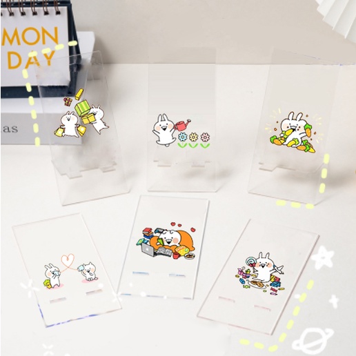 Giá đỡ điện thoại mica usagyuuun GDMC24 giá cute dễ thương trong suốt hoạt hình idol thần tượng