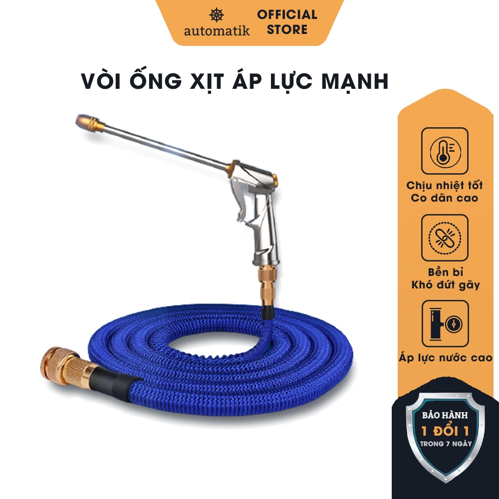 Vòi Ống Xịt Áp Lực Mạnh, Xịt Rửa Ô Tô, Tưới Cây, Đa Năng Cho Gia Đình - Automatik