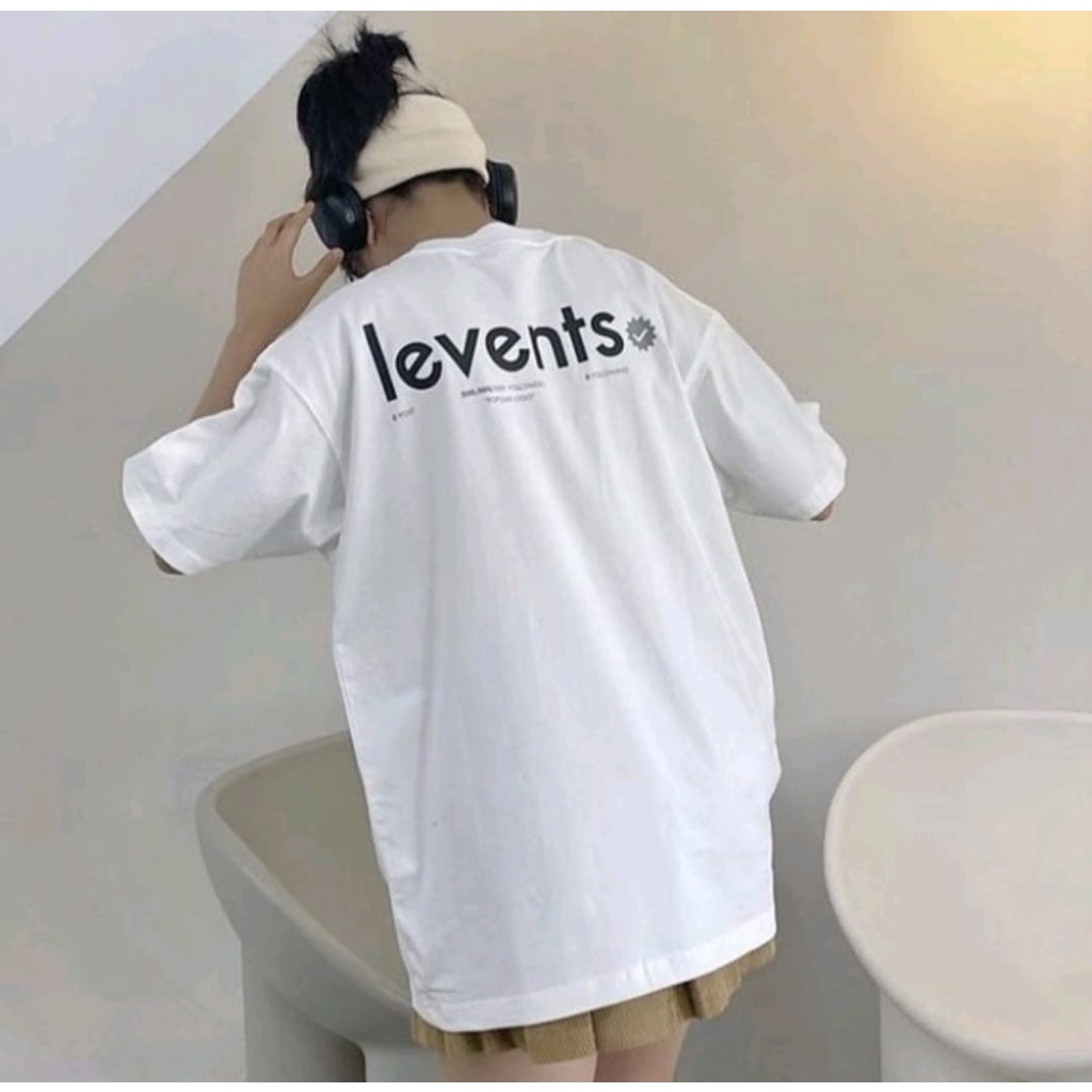 Áo Thun Unisex LEVENTS Popular Tay Lỡ Form Rộng Logo Levent Full Tag Nam Nữ Màu Đen, Trắng, Kem, Xanh TUN SHOP