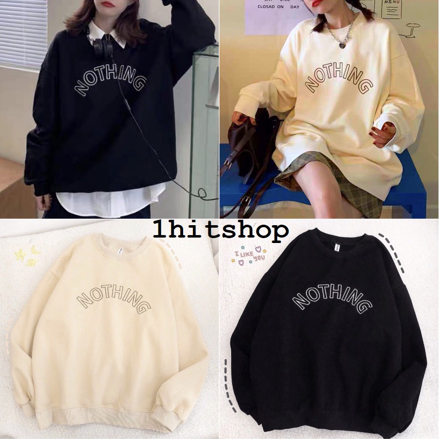 Áo Sweater NOTHING Unisex (Bo Vải) 1hitshop