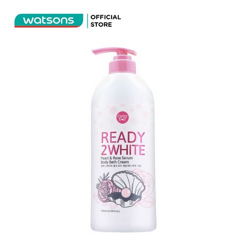 Kem Tắm Cathy Doll Pearl &amp; Rose Serum Body Bath Cream 500ml Ready 2 White